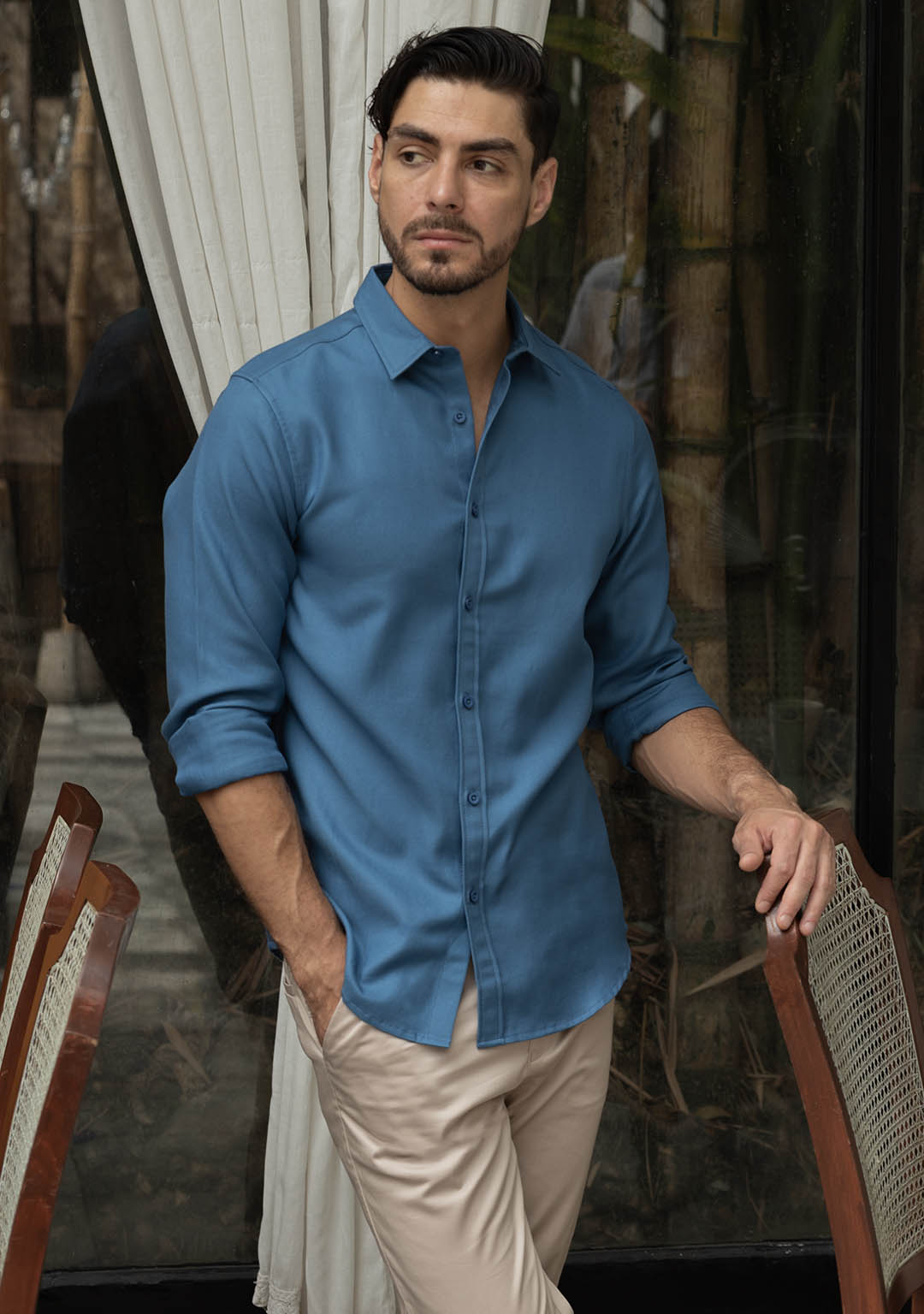 Tencel™ Shirt in Vallarta Blue