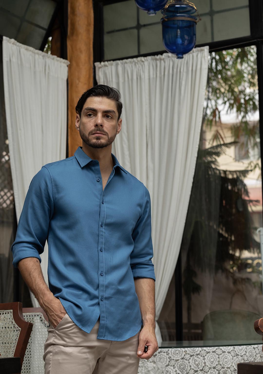 Tencel™ Shirt in Vallarta Blue