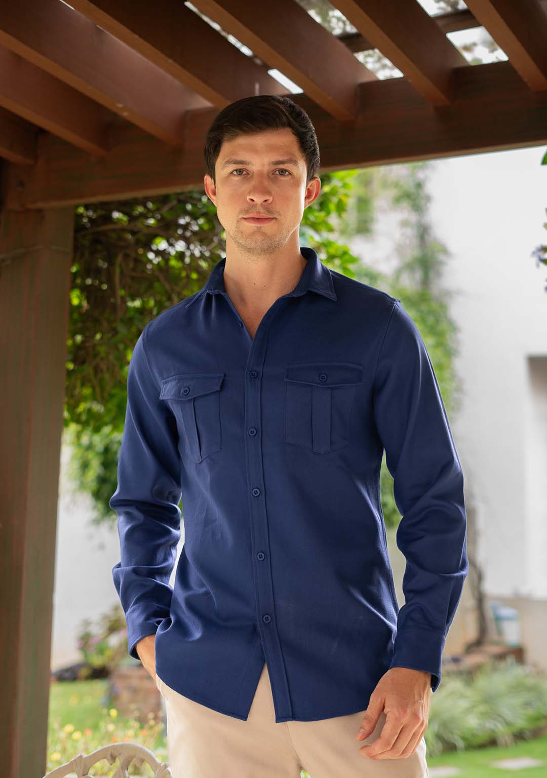 The Utility Shirt in Classic Blue