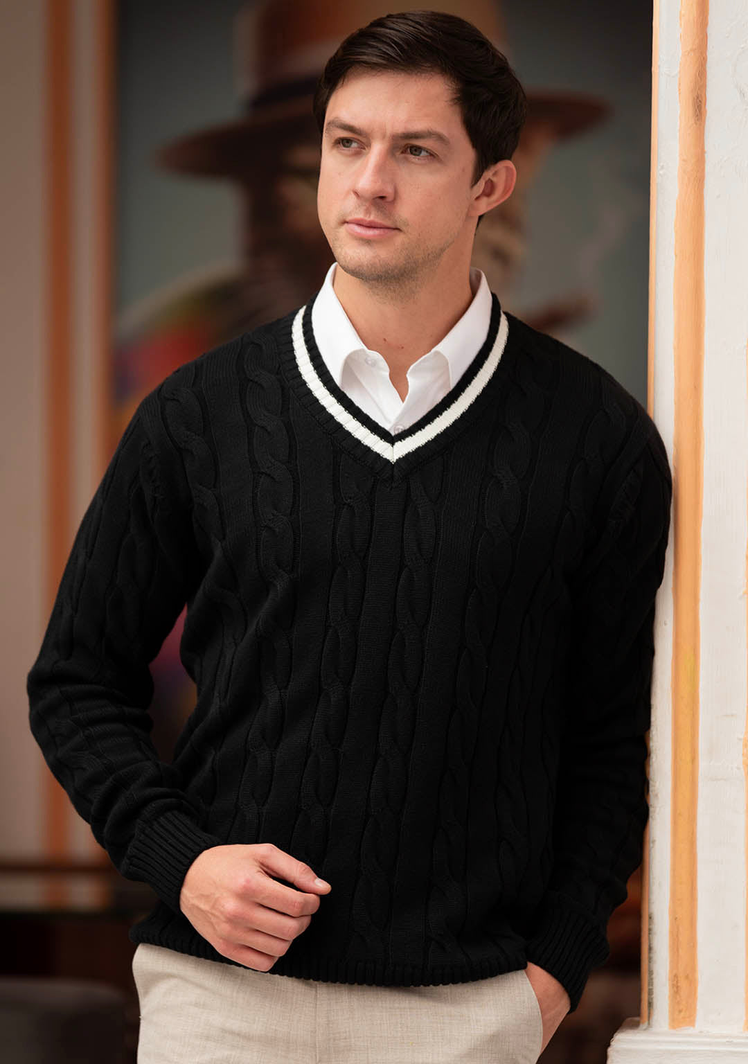 Buy The Cabel Knit sweater in Black Online India | Free Shipping
