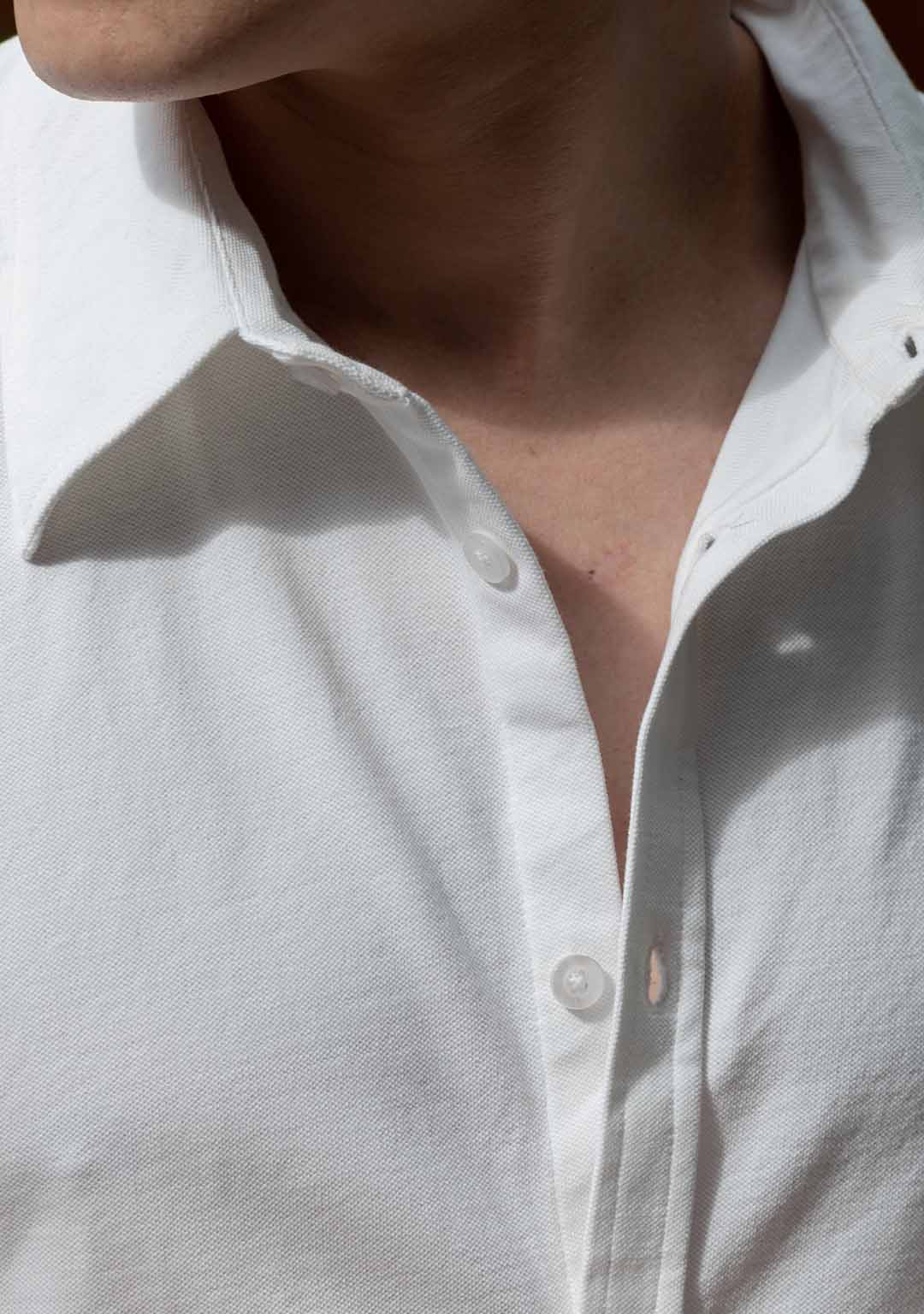 Piqué Shirt in White