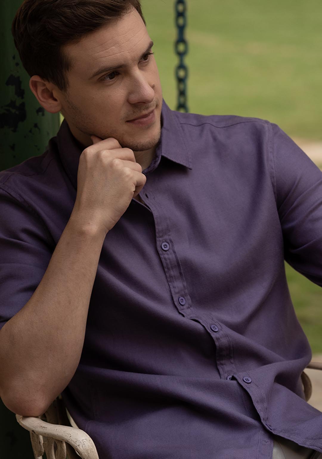 Tencel™ Shirt in Mulberry - Aristobrat