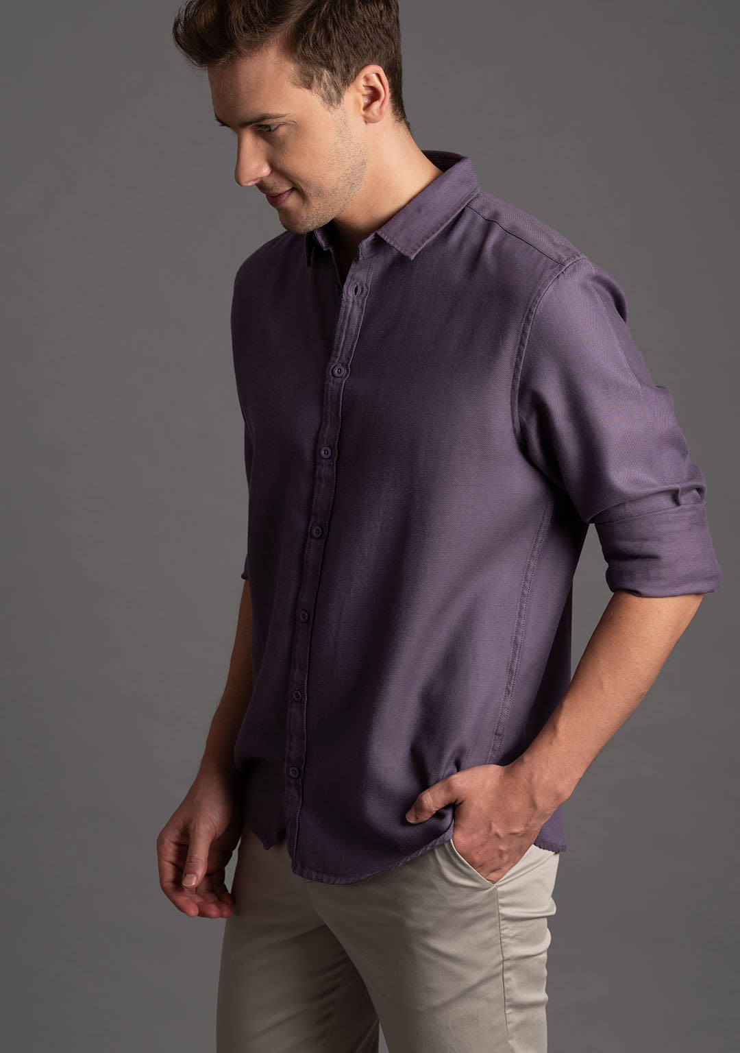 Tencel™ Shirt in Mulberry - Aristobrat